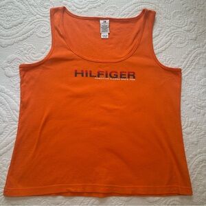 Tommy Hilfiger Vintage Y2K Baby Tee Tank Top. Color: Orange. Size: XL.